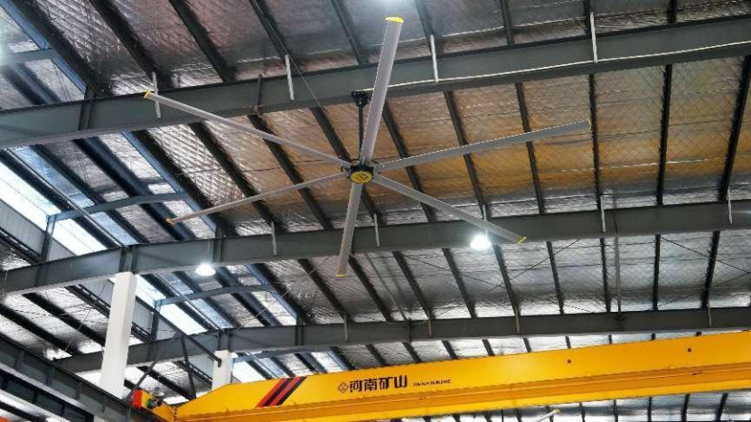 6-Blade 1500W Industrie-Deckenventilator leistungsstarker 3-Phasen-Motor 1400m2 Abdeckungsfläche