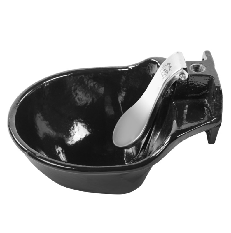 Stylische schwarze Wasserschüssel mit einer großzügigen Kapazität von 1,7 Liter und einem Gewicht von 4,7 kg
