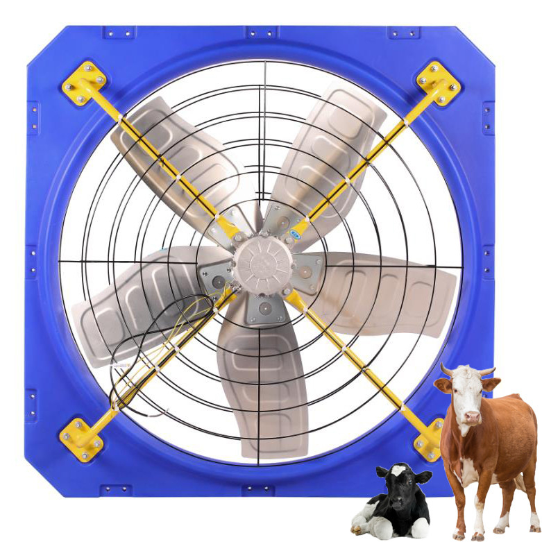 Leistung Viehkreislaufventilator 27000m3/h Maximalluftfluss 38 Blade Durchmesser Doppelschicht PE Rahmen
