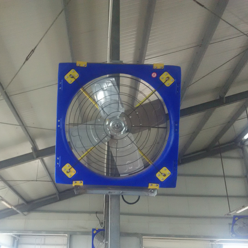 Stärke Doppelschicht-PE-Flügelventilator für Viehzucht mit 410 Watt Eingangsleistung und 38 Blattdurchmesser