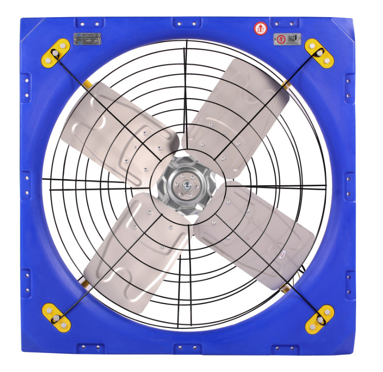 Leistung Viehkreislaufventilator 28273m3/h Maximalluftfluss 38 Blattdurchmesser Doppelschicht PE-Rahmen
