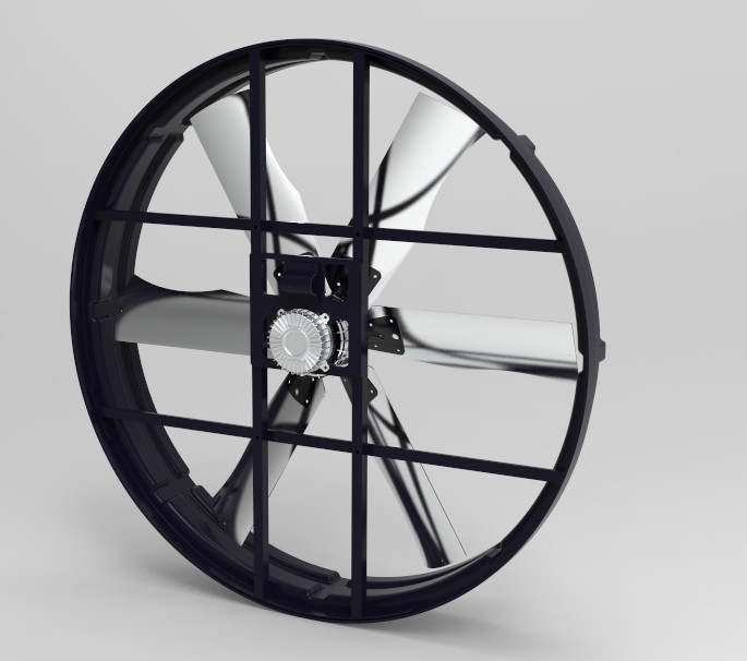 72-Zoll-Bühnenventilator: 2000w/2.7 PS, 120000m3/h Luftstrom & 183cm/72 Zoll Klinge - maximale Lüftungspotenzial freisetzen