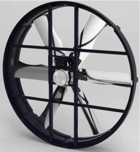 55''Paneelfan mit Industrieabgas 72006m3/h Luftstrom 1200W Leistung geringer Geräuschpegel und breite Anwendung