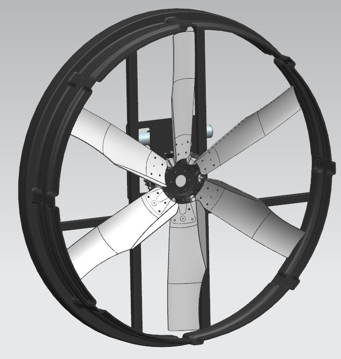 IP55 Schutzniveau Industrielle Lüfter mit 6 Stück Alloy Blade Material für lang anhaltende Kühlleistung
