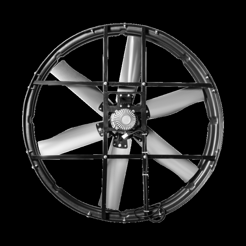 Kraft-Industrieauspuffventilator mit 2000 Watt Eingang 345 r/min Drehgeschwindigkeit 20%-100% Geschwindigkeitsregelung