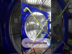 Effizienz Viehventilation Ventilator Gleichstrommotor leise Betrieb Galvanisierte Stahlhülle